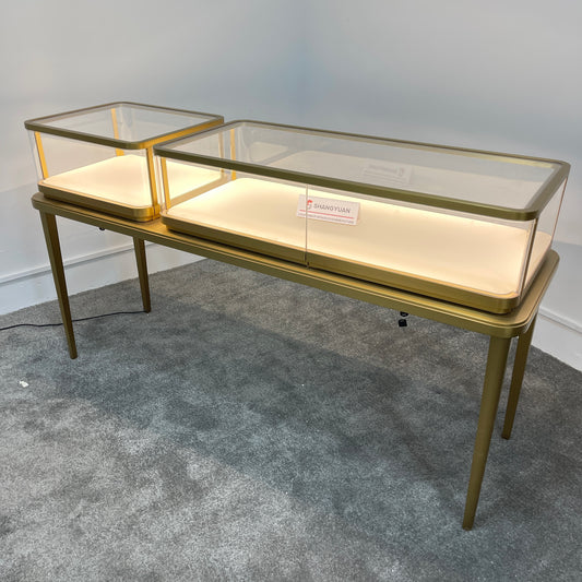 Luxury Gold Dual-Display Jewelry Counter