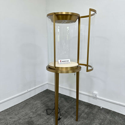 Cylindrical Gold Jewelry Pedestal