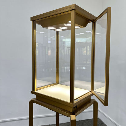 Architectural Gold Pedestal Showcase