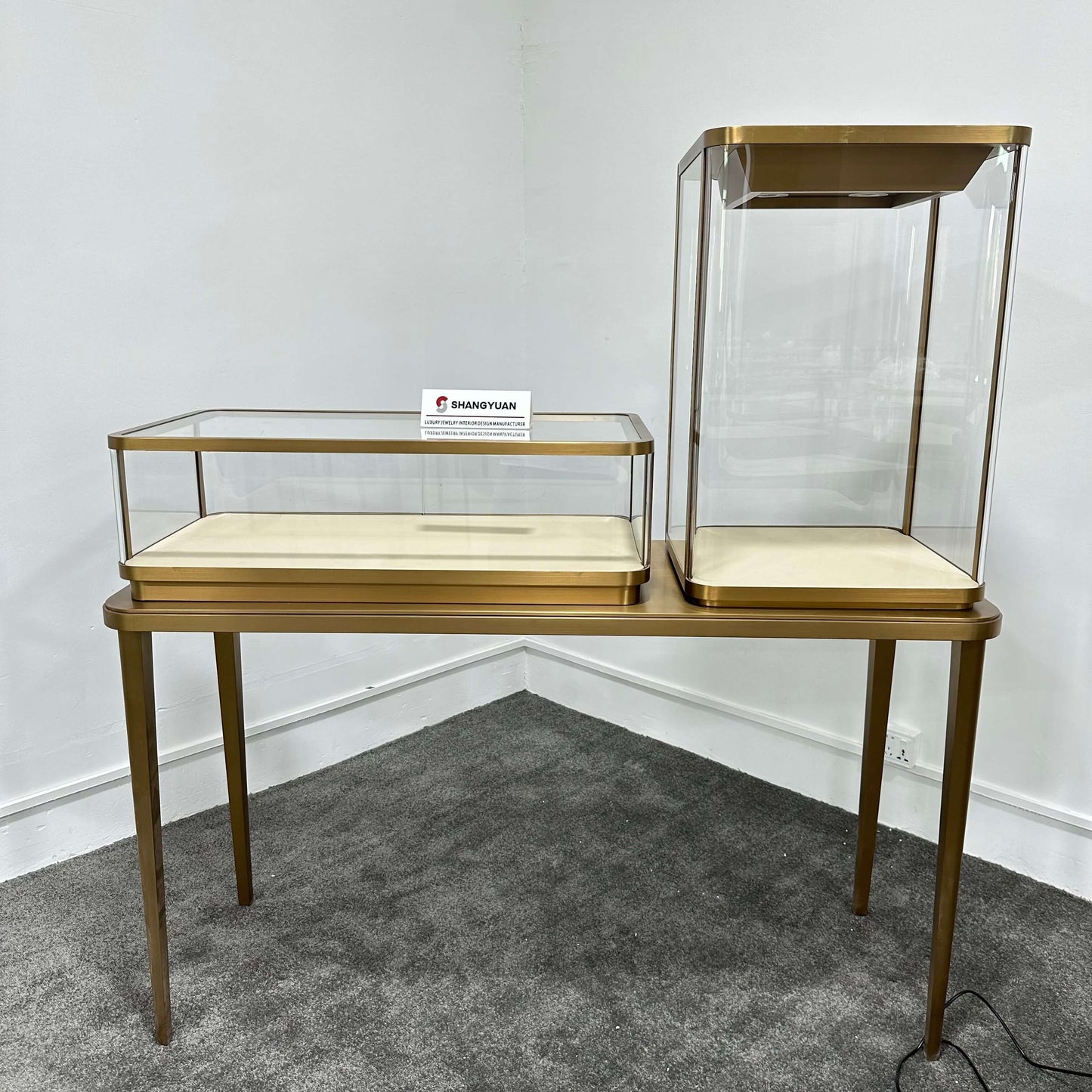 Luxury Tiered Dual-Display Jewelry Counter