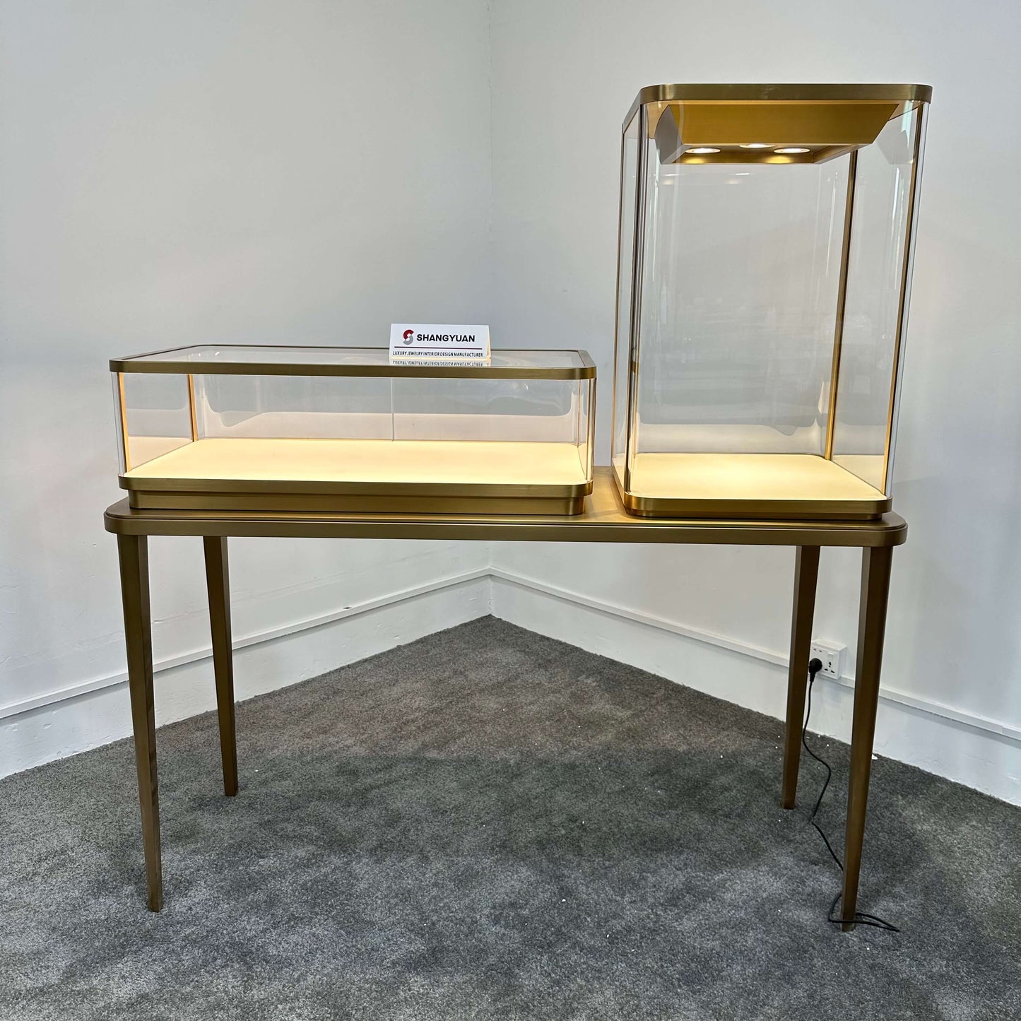 Luxury Tiered Dual-Display Jewelry Counter