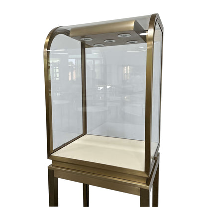Illuminated Curved Glass Showcase