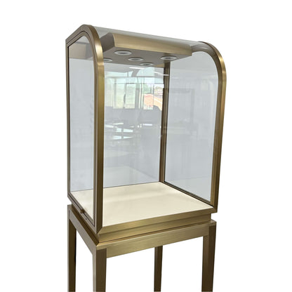 Illuminated Curved Glass Showcase