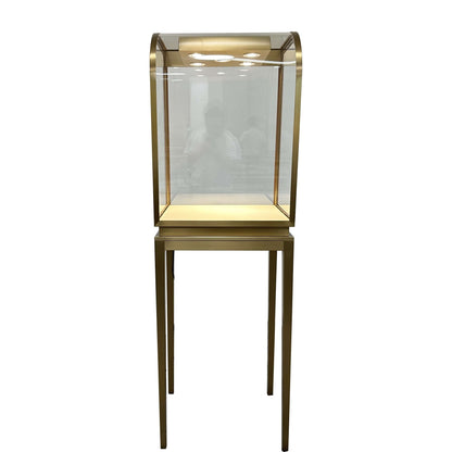 Illuminated Curved Glass Showcase
