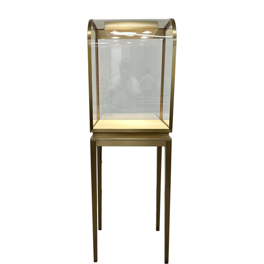 Illuminated Curved Glass Showcase